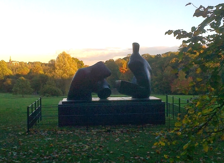 Henry Moore two piece reclining figure, Kenwood