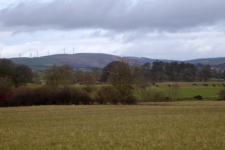 View of ewes wind farm